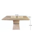 Clepsy Plus Marble 8 Seater Square Pedestal Dining Table - Variation Available